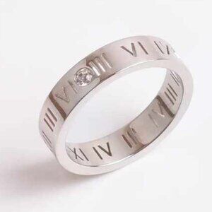 Silver Roman Numeral Ring